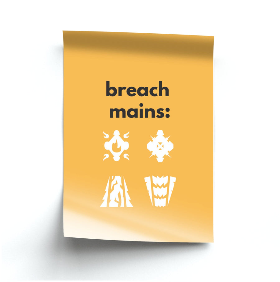 Breach Mains - Valorant Poster