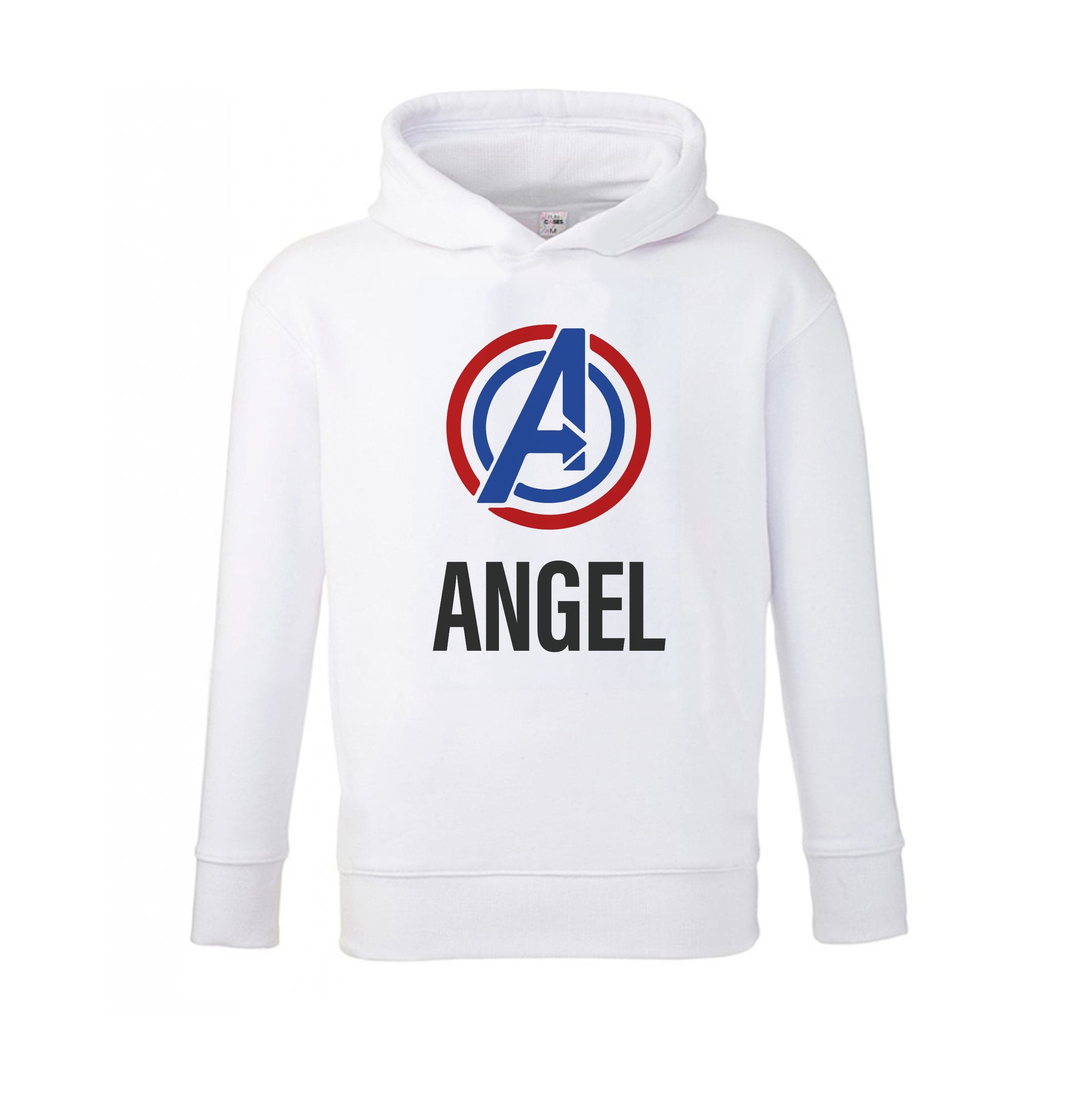 Superheroes Symbol - Personalised Superhero Comic Kids Hoodie