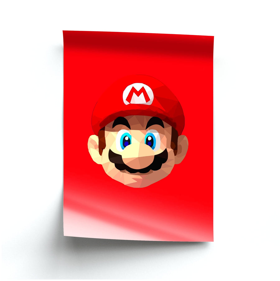 Mario Face - Mario Poster