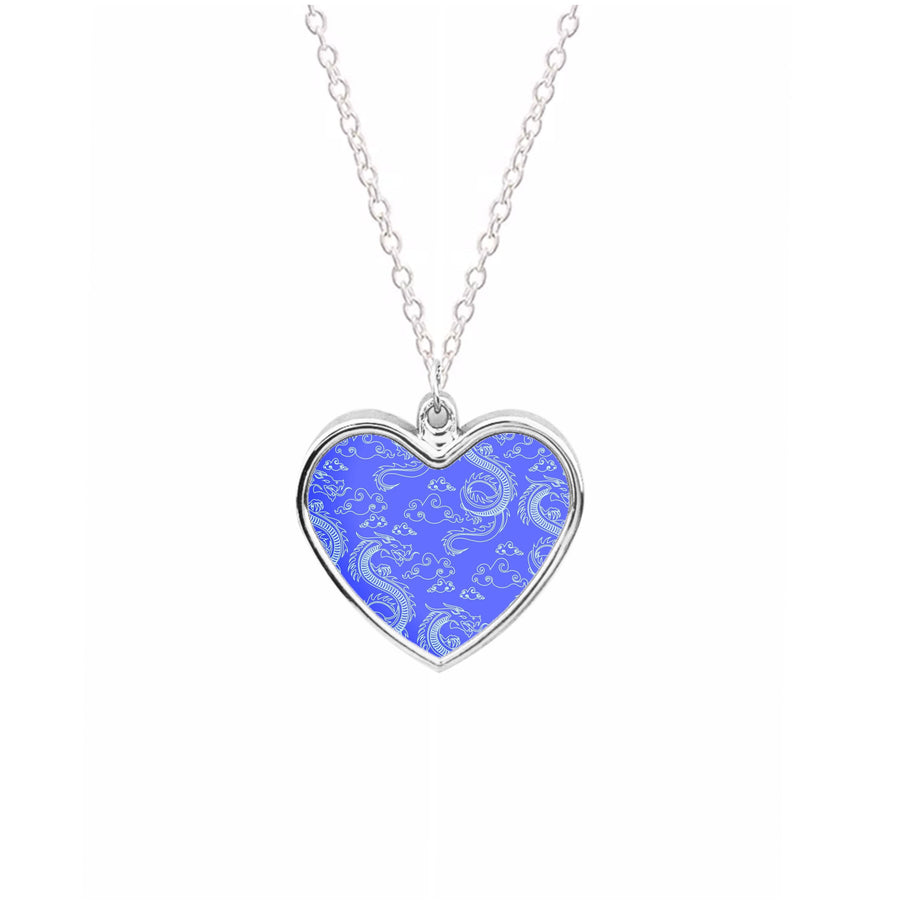Blue Dragon Pattern Necklace