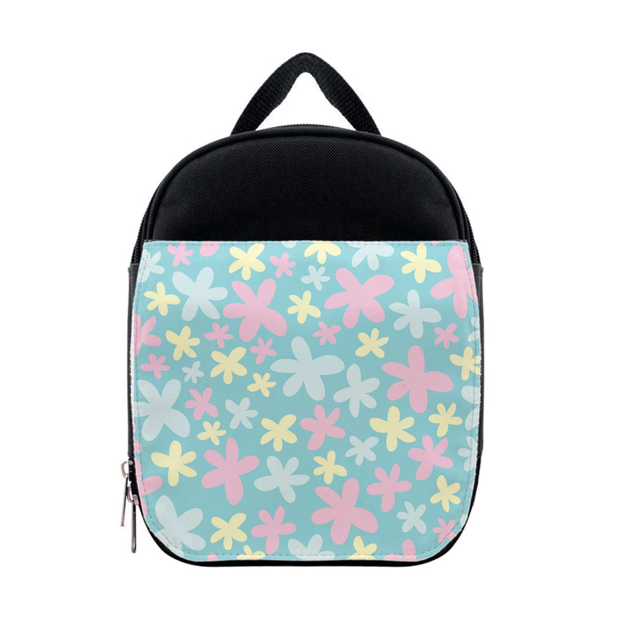 Blue, Pink And Yellow Flowers - Spring Patterns Lunchbox