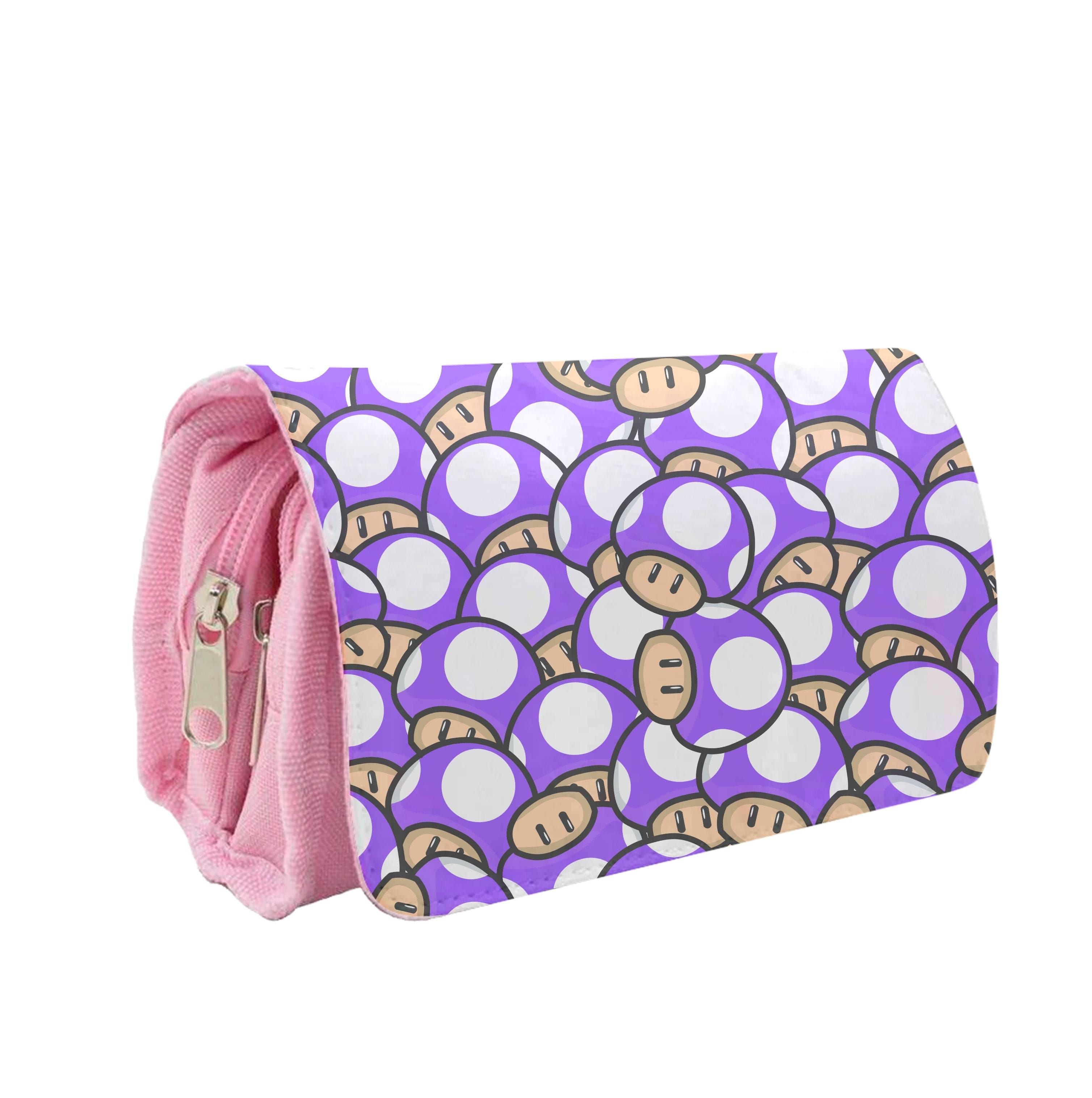 Mushroom Pattern - Purple Pencil Case