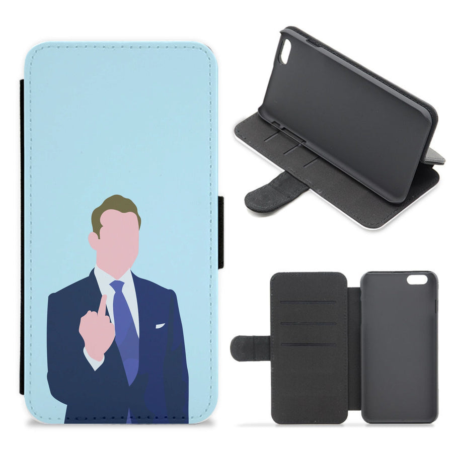 Middle Finger - Suits Flip / Wallet Phone Case