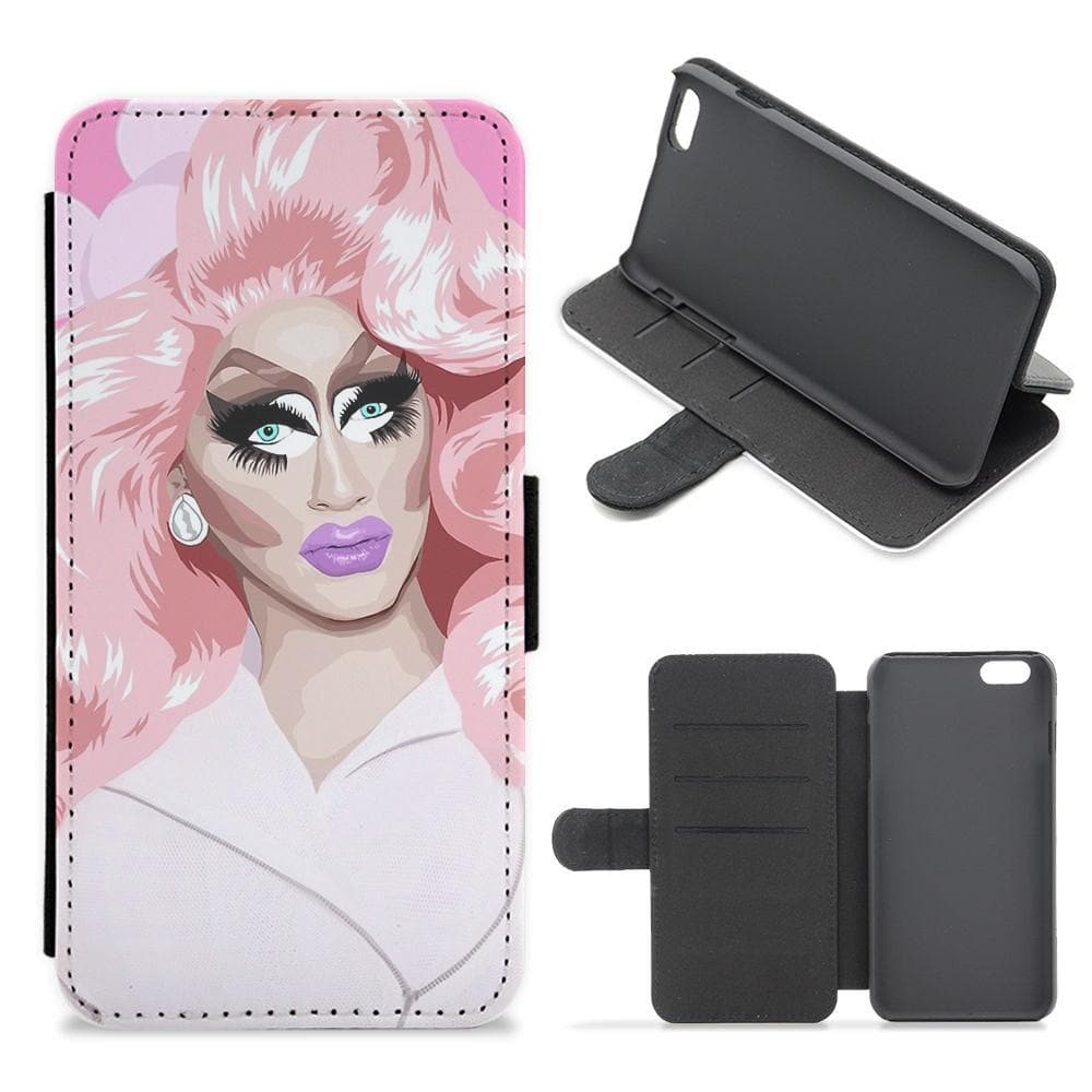 Pink Trixie Mattel RuPaul's Drag Race Flip Wallet Phone Case - Fun Cases