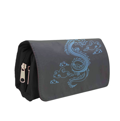 Blue - Dragon Patterns Pencil Case