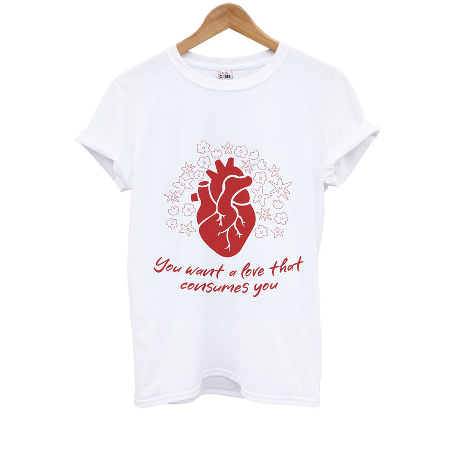 You Want A Love That Consumes You - Vampire Diaries Kids T-Shirt