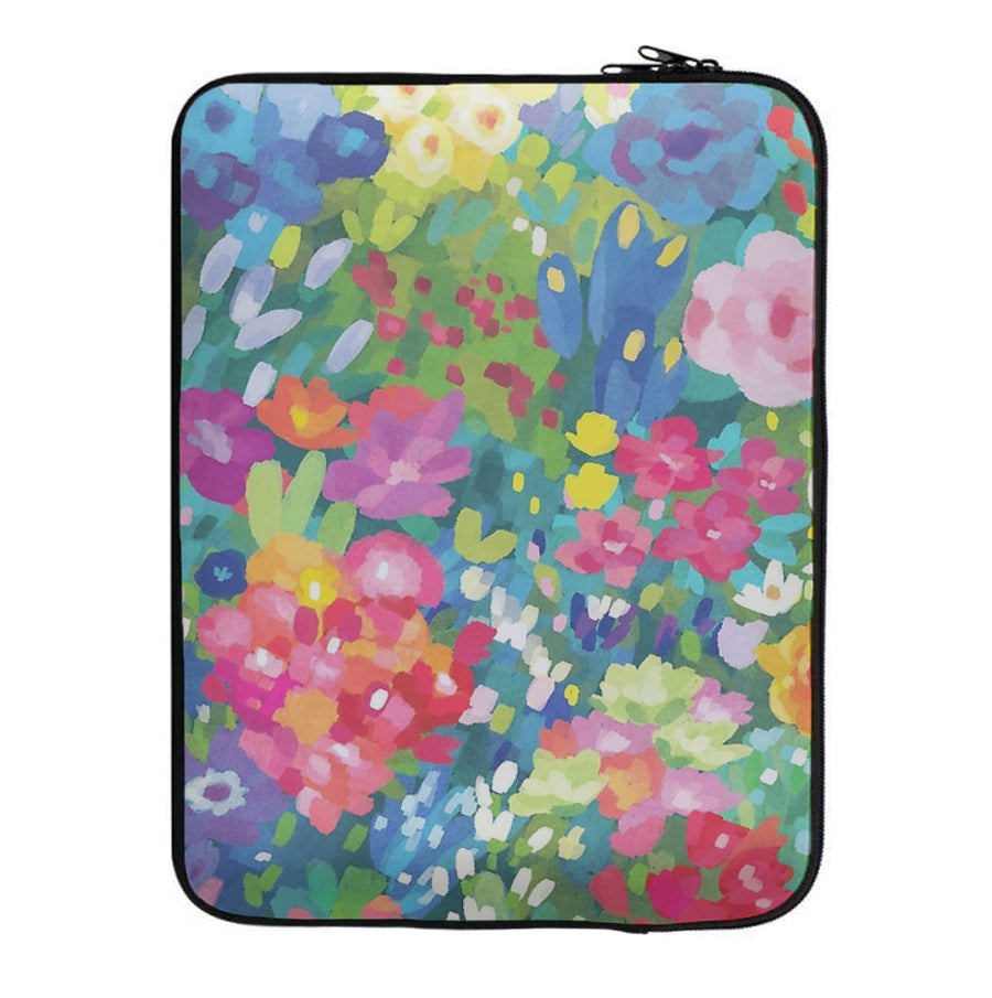 Colourful Floral Pattern Laptop Sleeve
