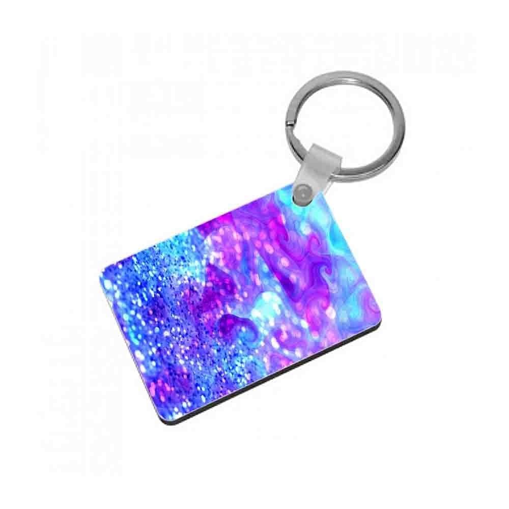 Glitter Swirl, Tumblr Stlye Keyring - Fun Cases