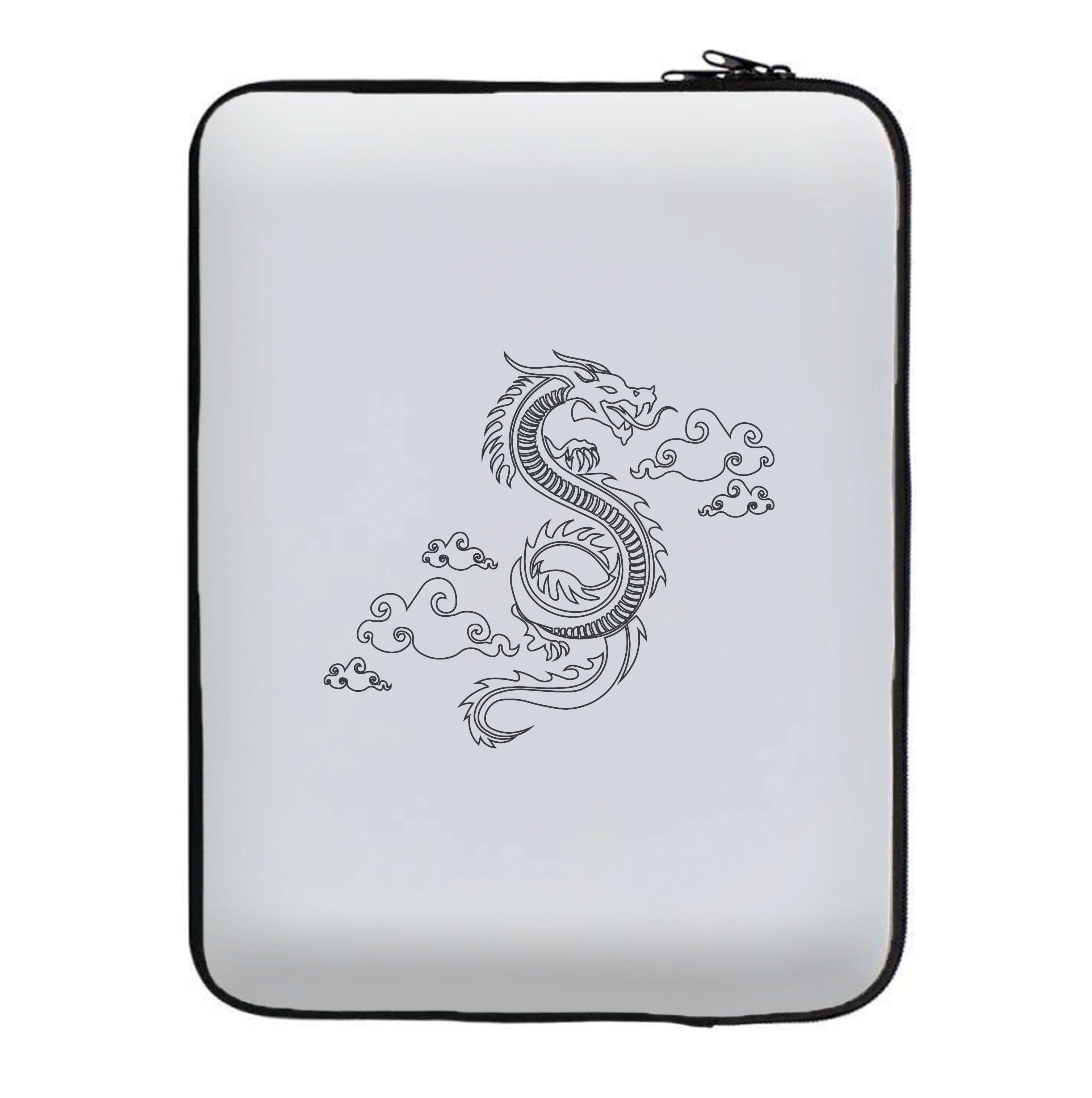 Black - Dragon Patterns Laptop Sleeve