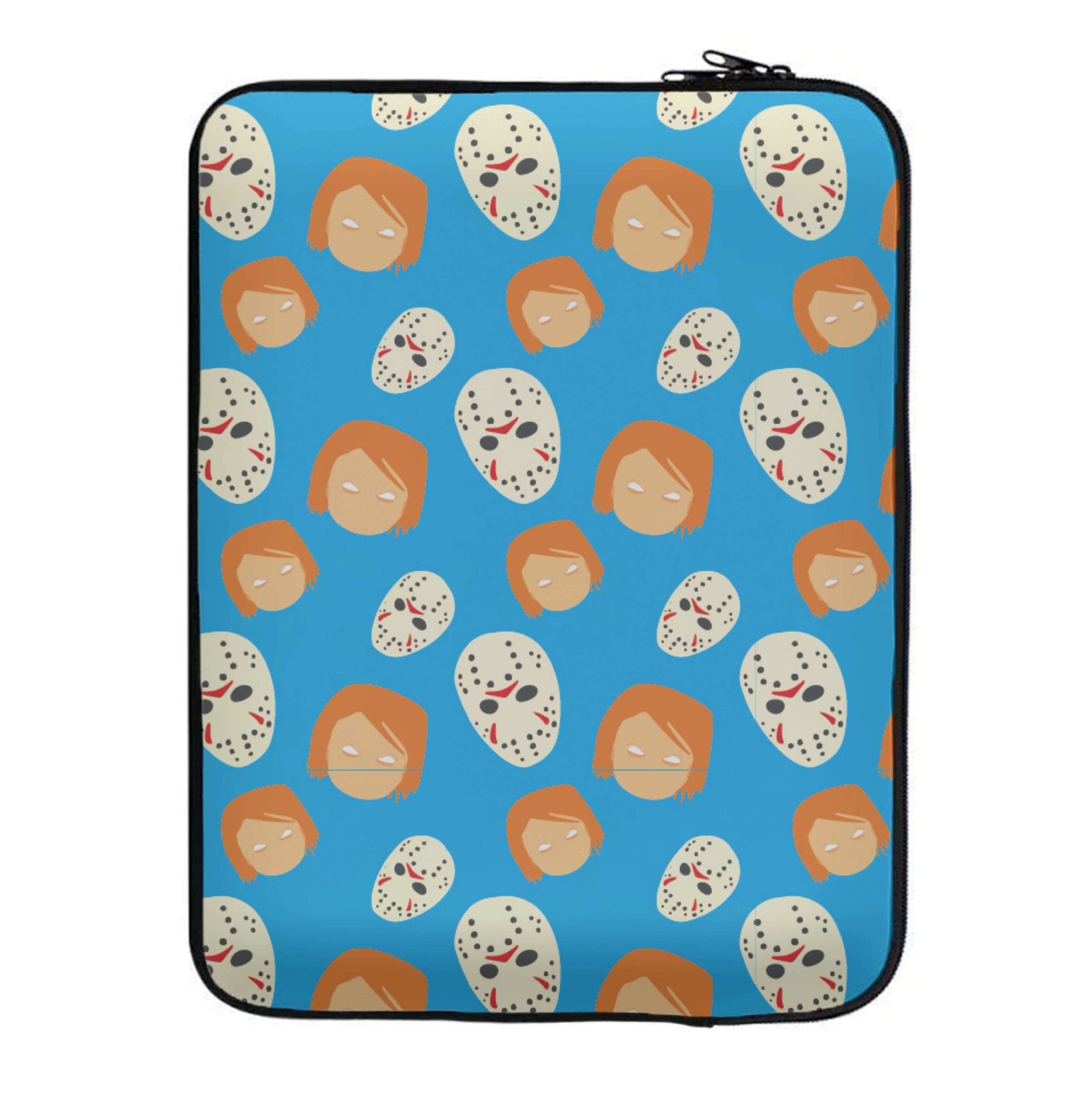 Chucky And Jason Pattern - Halloween Laptop Sleeve