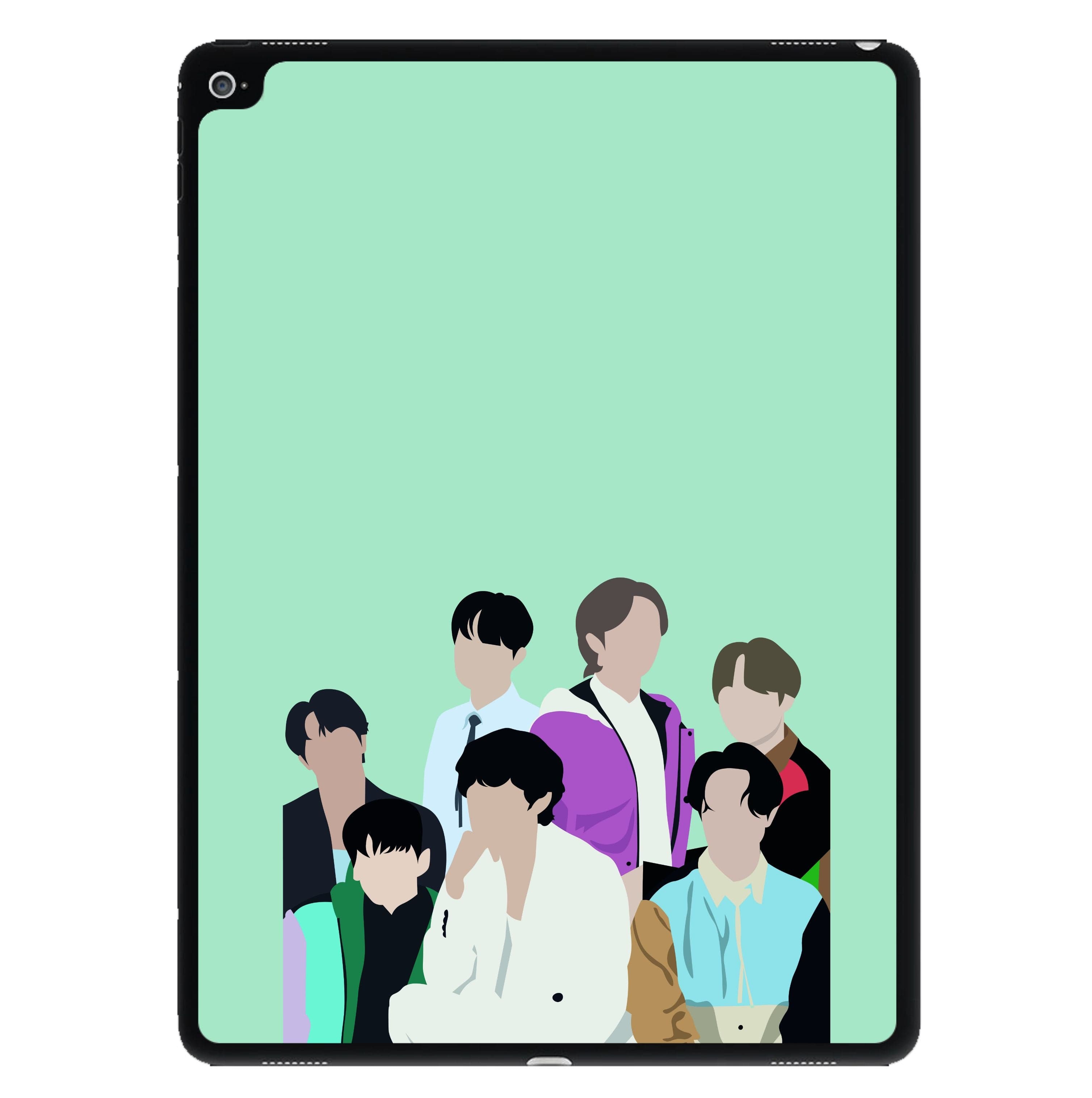 Blue K-Pop Band Members iPad Case