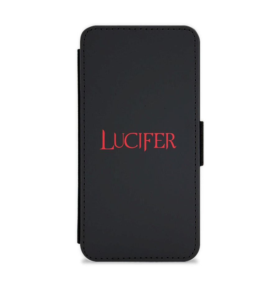 Lucifer Text Flip / Wallet Phone Case