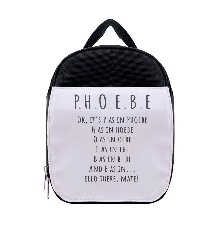 Spelling Phoebe - Friends Lunchbox