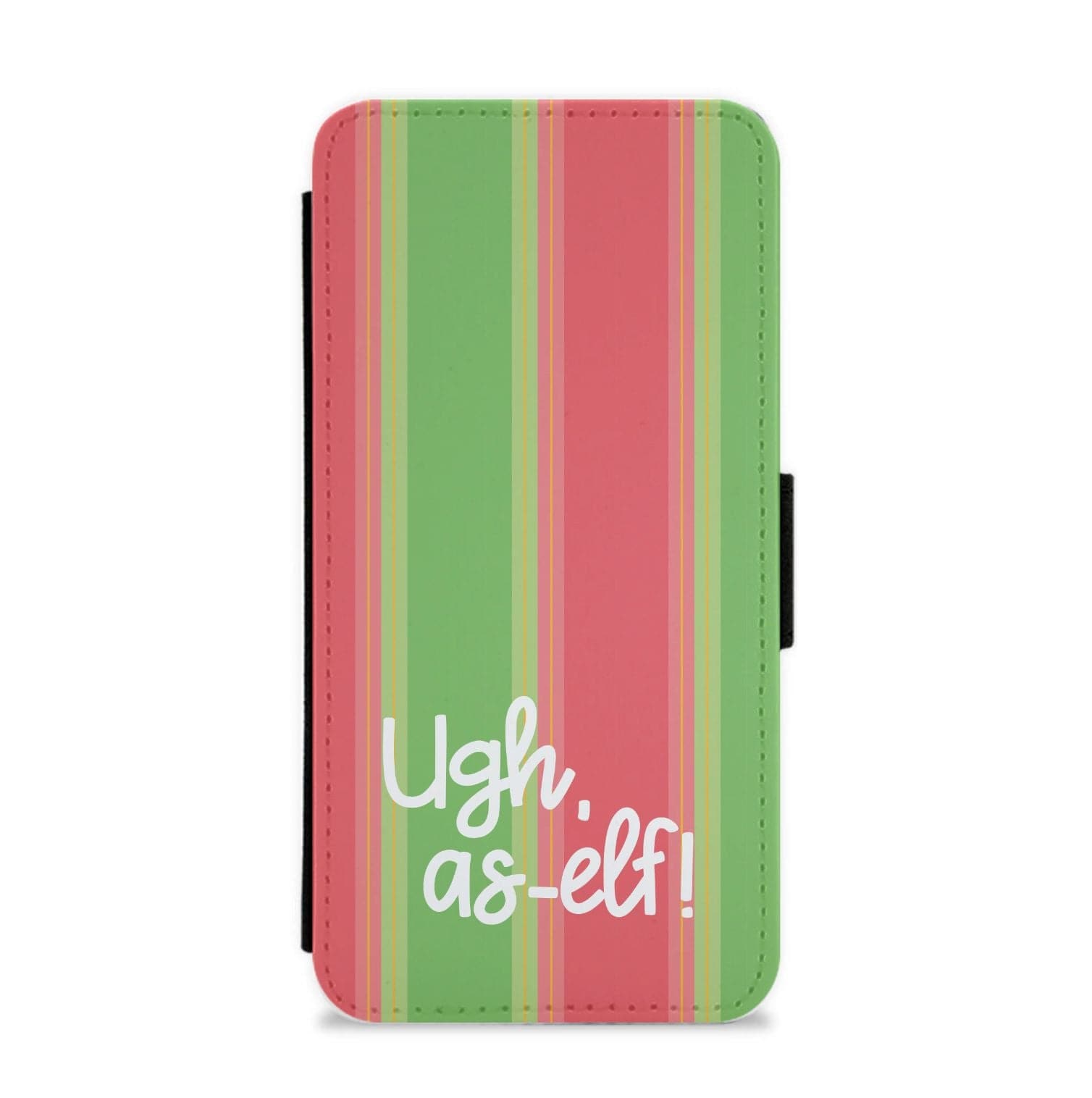 Ugh, As Elf - Christmas Puns Flip / Wallet Phone Case