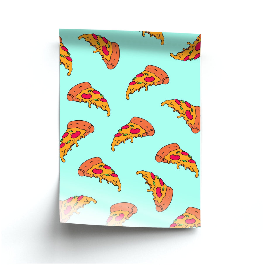 Pizza - Fast Food Patterns Poster