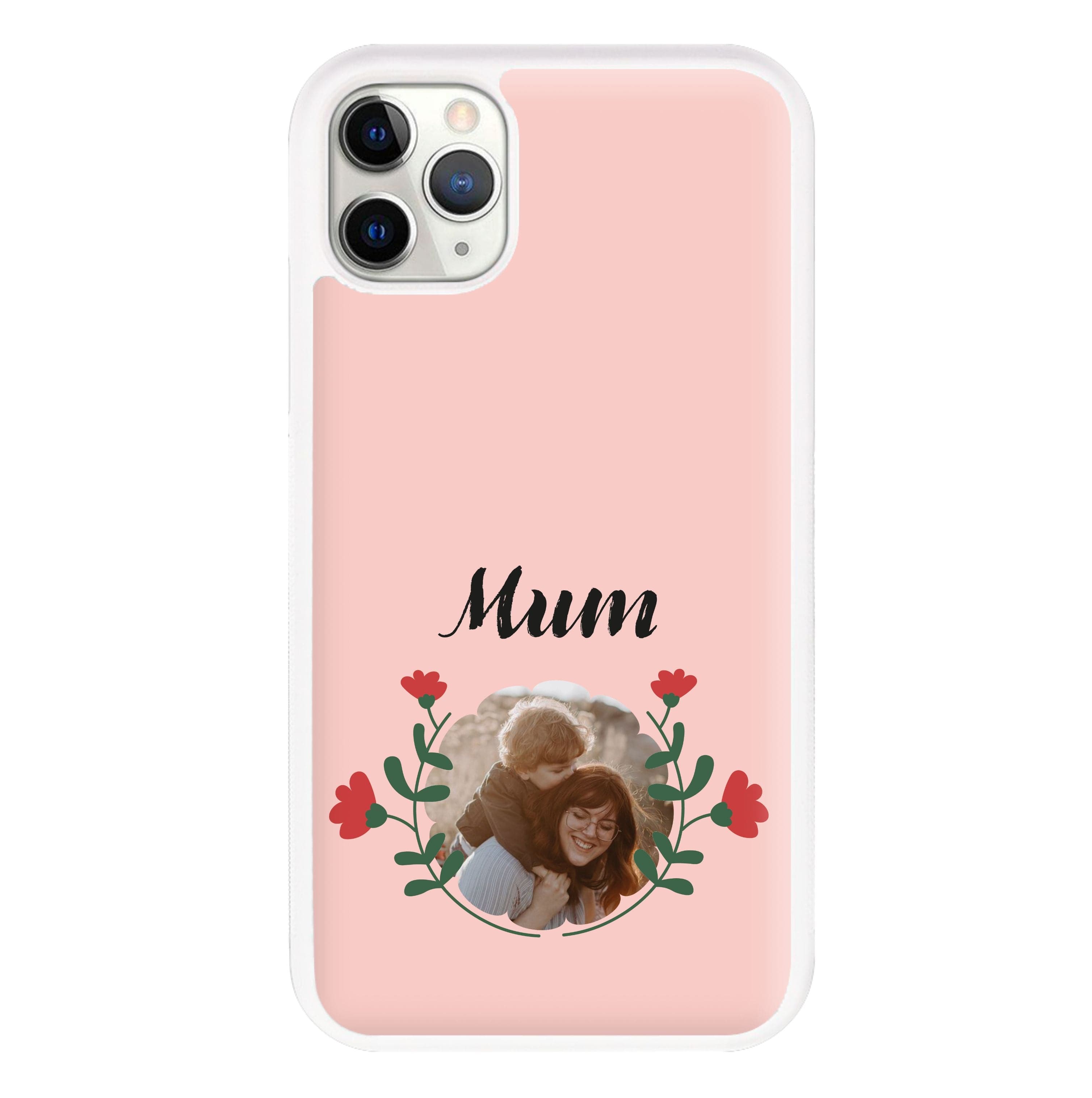 Mum Red Flowers - Personalised Mother's Day Phone Case