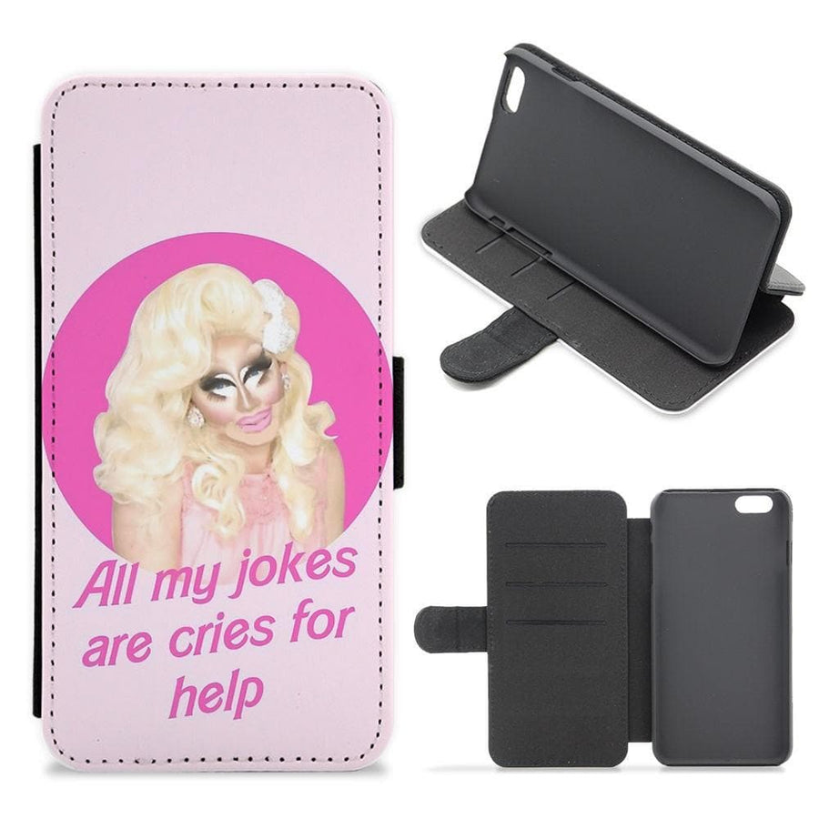 Trixie Mattel Jokes - RuPaul's Drag Race Flip Wallet Phone Case - Fun Cases