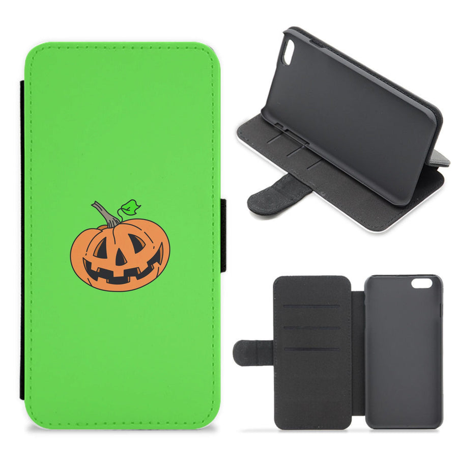 Pumpkin Green - Halloween Flip / Wallet Phone Case