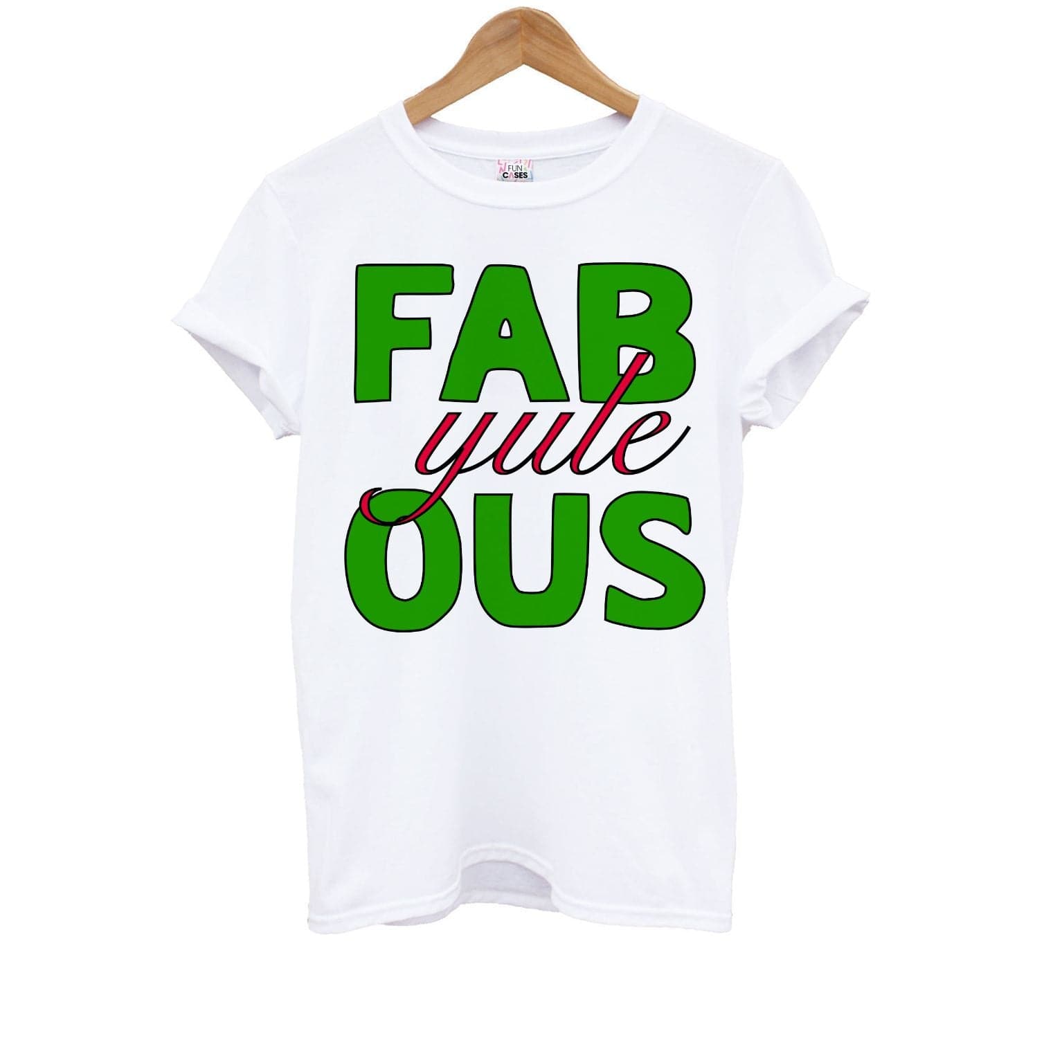 Fab-Yule-Ous Red - Christmas Puns Kids T-Shirt