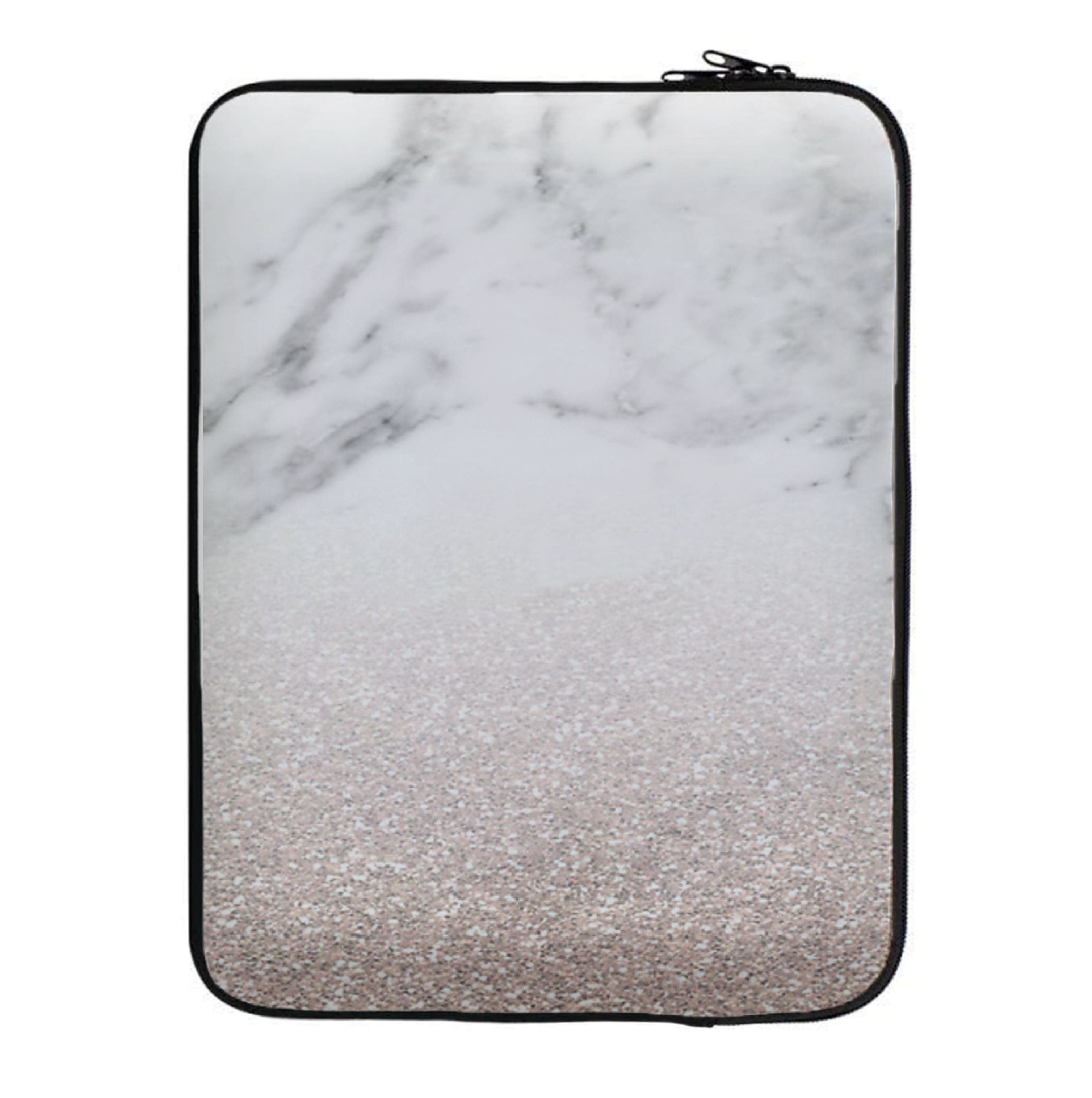 Rose Gold Glitter & Marble Laptop Sleeve