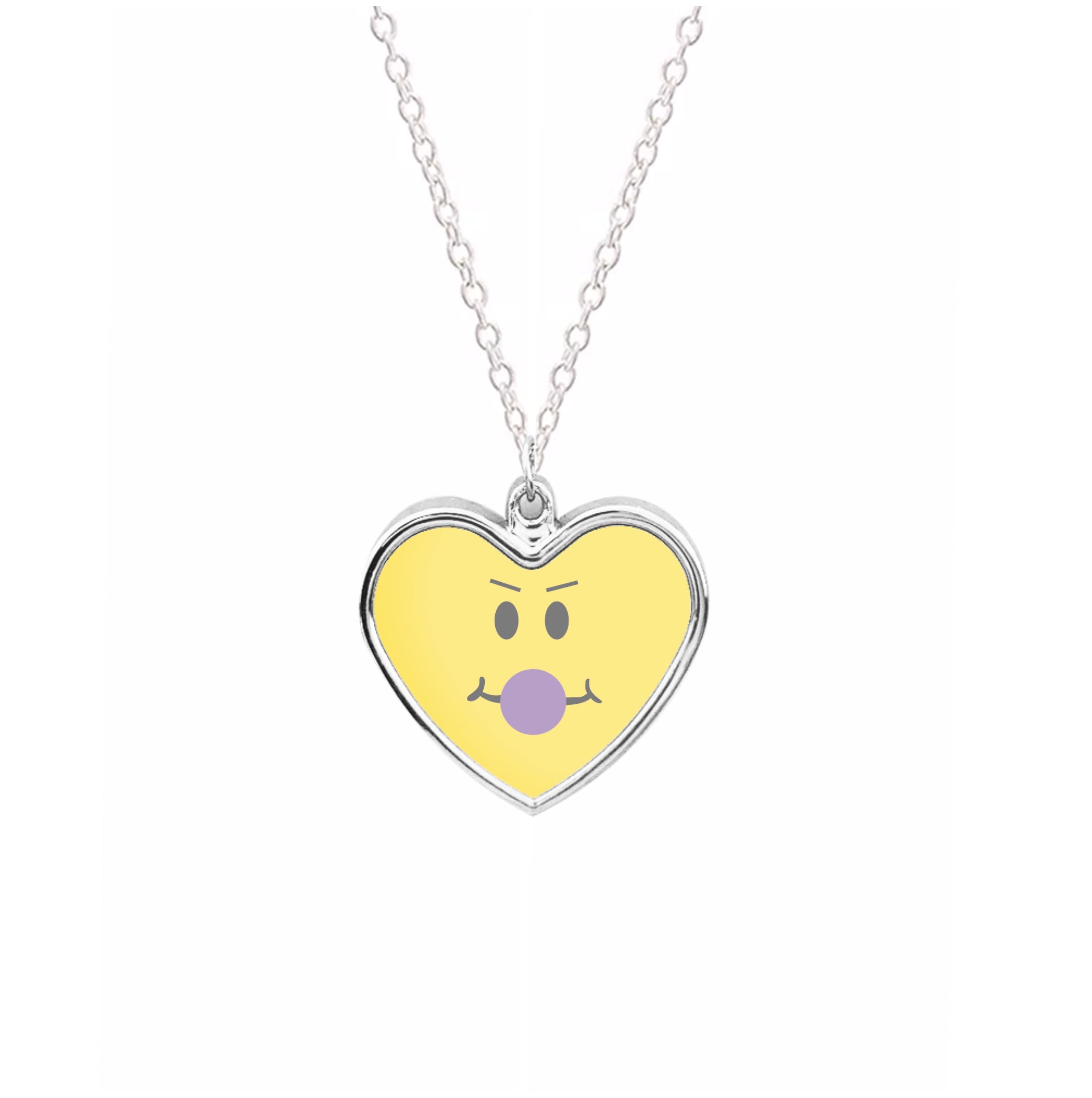 Yellow Face Purple Necklace