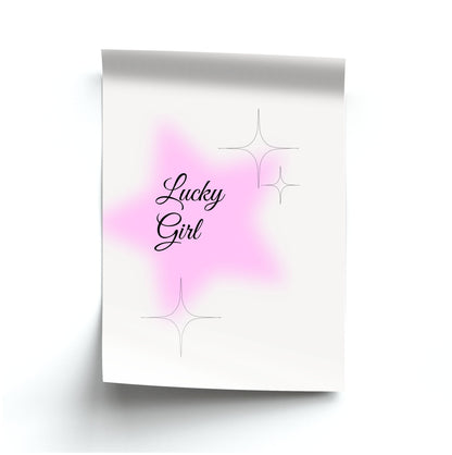 Lucky Girl - Clean Girl Aesthetic Poster