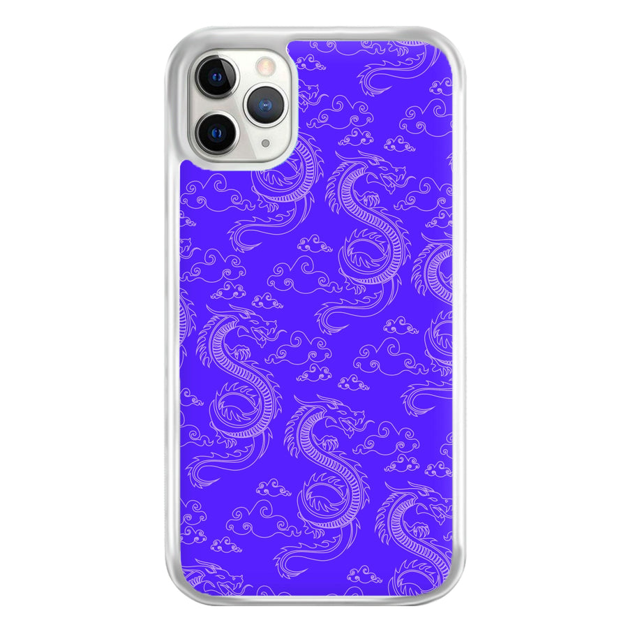 Purple Dragon Pattern Phone Case