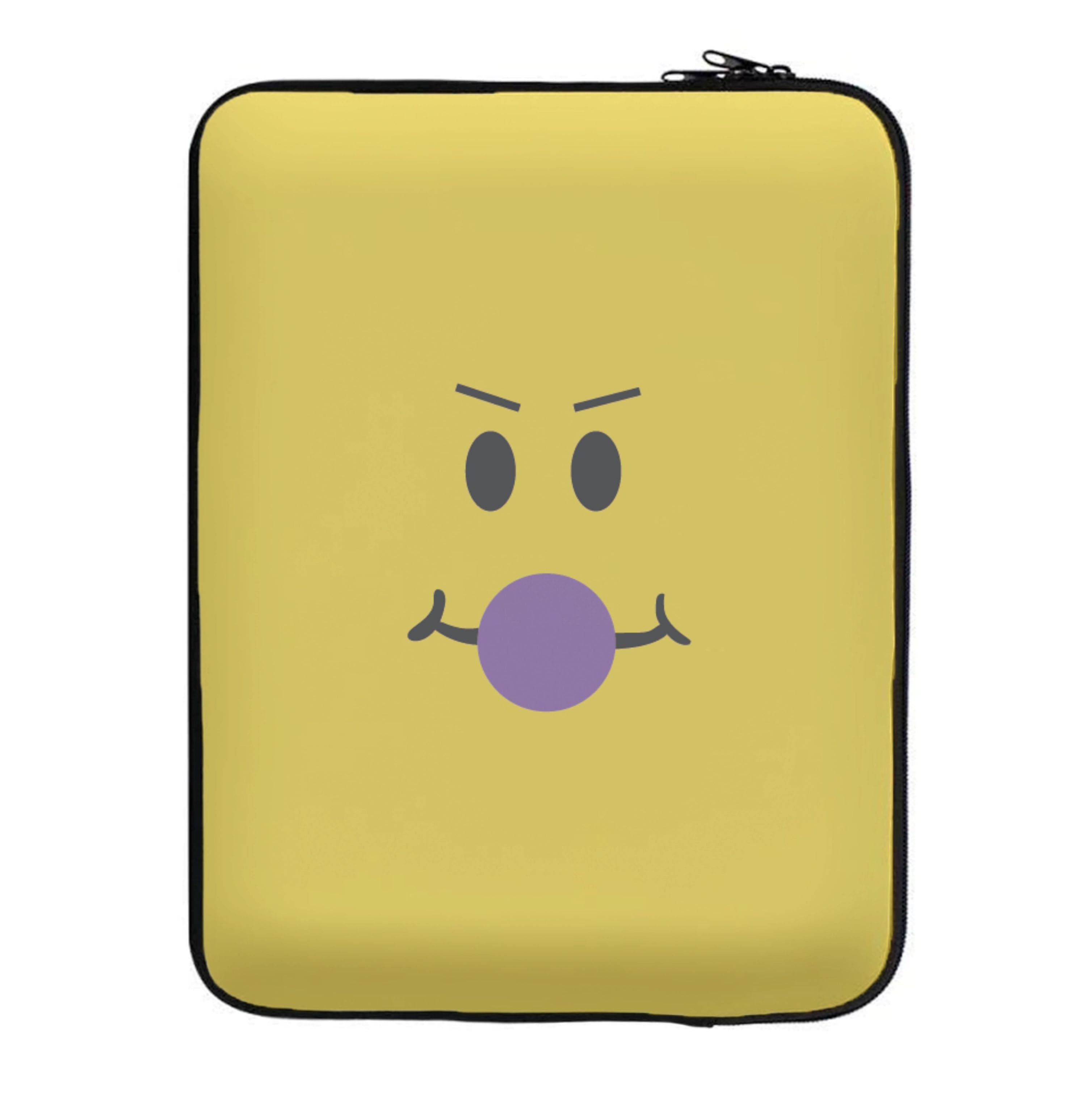 Yellow Face Purple Laptop Sleeve