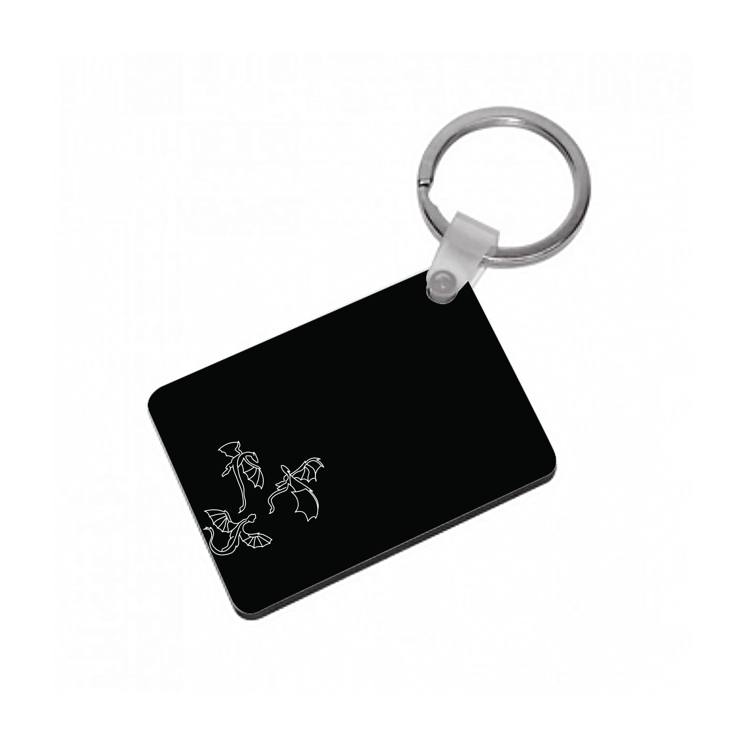 Three Dragons - Dragon Patterns Keyring