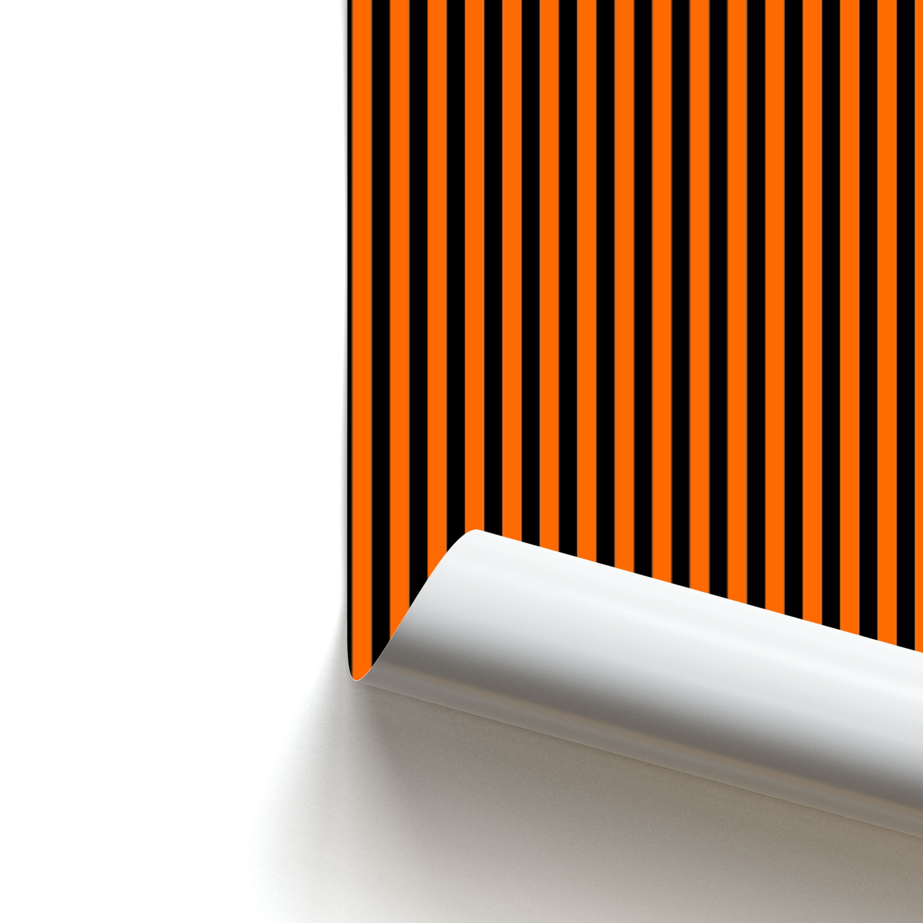 Orange & Black Stripe Poster