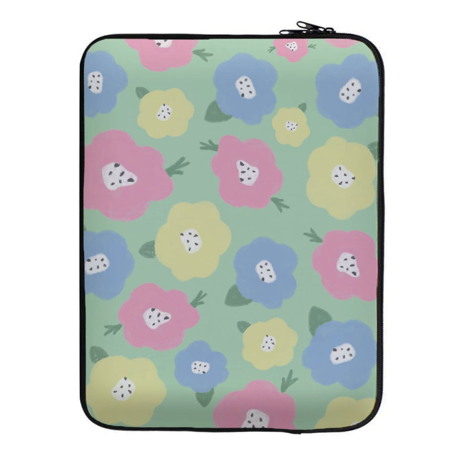 Painted Flowers - Floral Patterns Laptop Sleeve