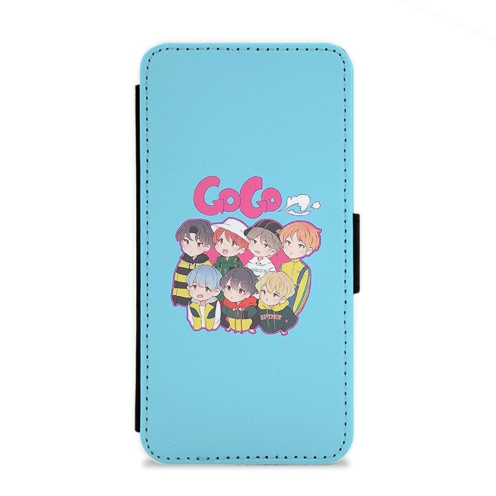 Go Go BTS Cartoon Flip Wallet Phone Case - Fun Cases
