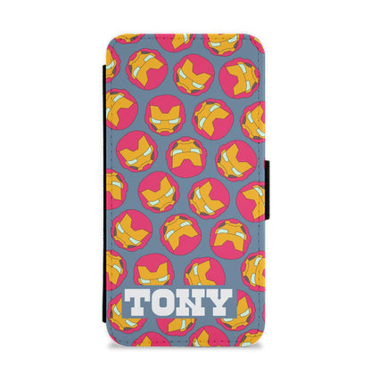 Iron Man - Personalised Superhero Comic Flip / Wallet Phone Case