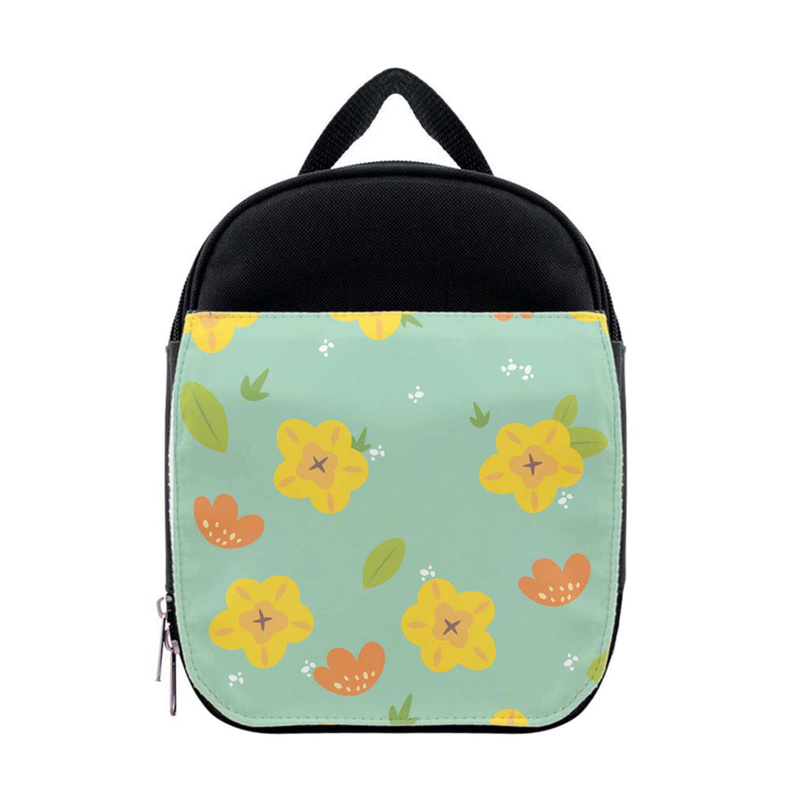 Yellow And Orange Pattern - Floral Lunchbox