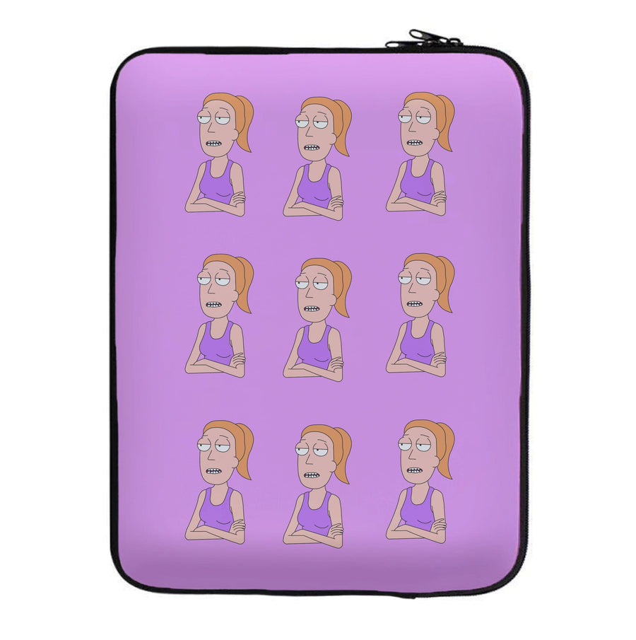 Summer Pattern - Rick And Morty Laptop Sleeve