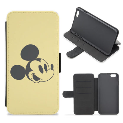 Yellow Mickey Flip / Wallet Phone Case