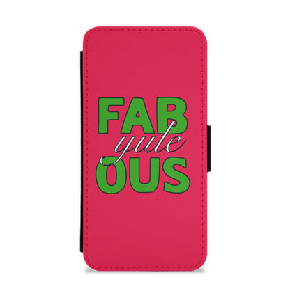 Fab-Yule-Ous Red - Christmas Puns Flip / Wallet Phone Case