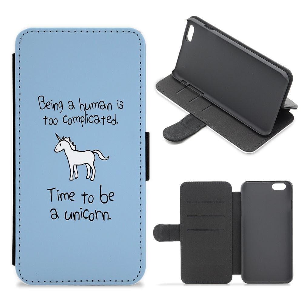 Time To Be A Unicorn Flip / Wallet Phone Case - Fun Cases