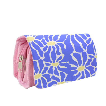 Dark Blue Flowers - Summer Pencil Case