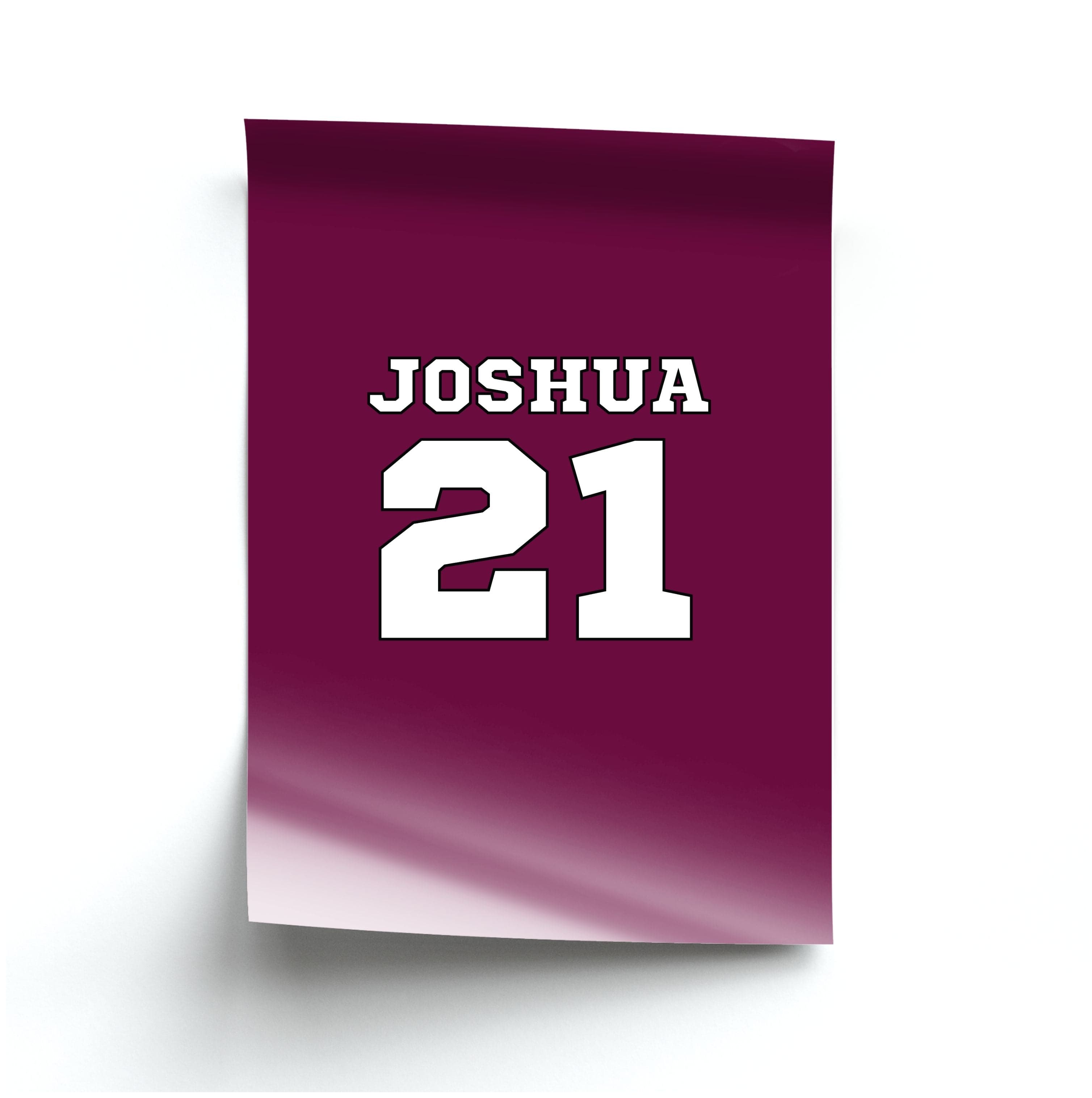 Burgundy - Personalised Football Poster