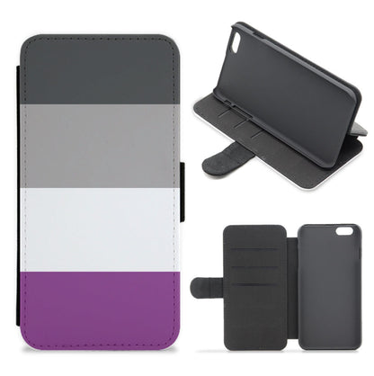 Asexual Flag - Pride Flip / Wallet Phone Case