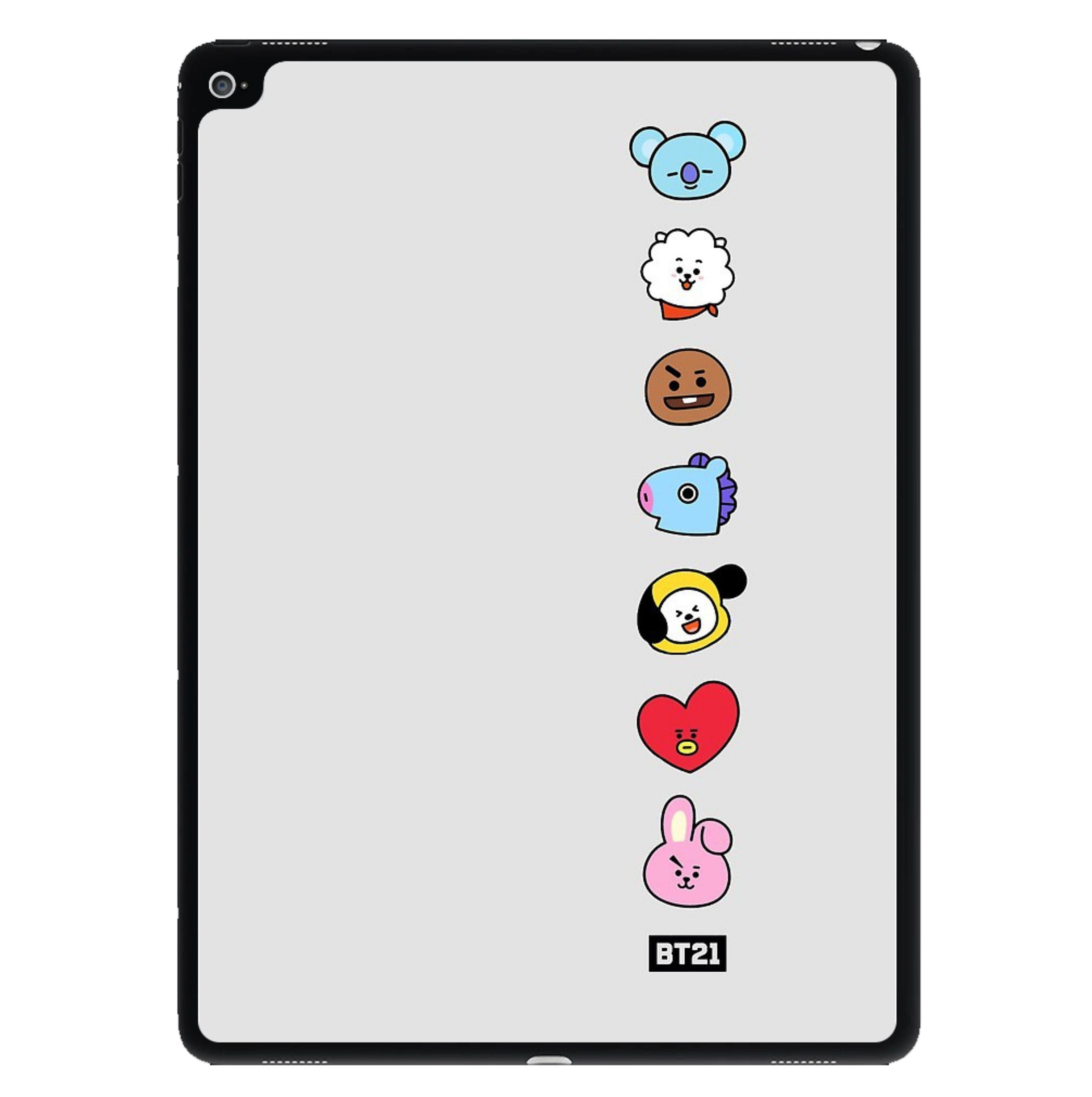 BT21 Vertical Faces - K Pop iPad Case