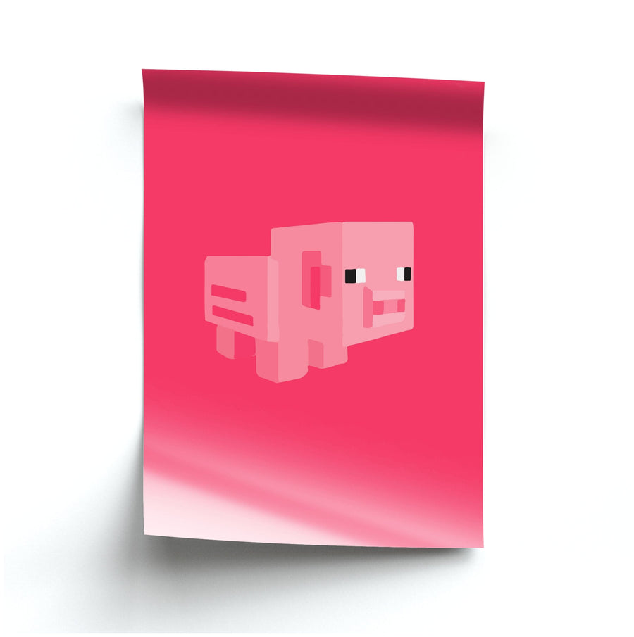Minecraft Pig Poster
