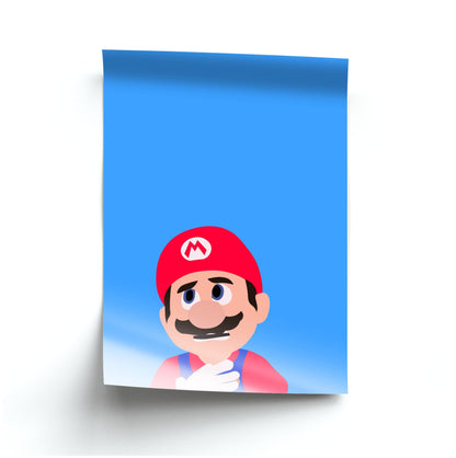 Worried Mario Poster