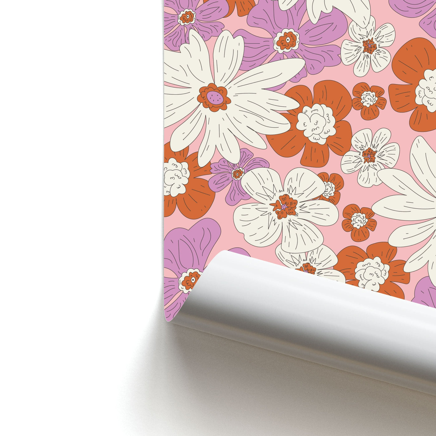 Retro Flowers - Floral Patterns Poster