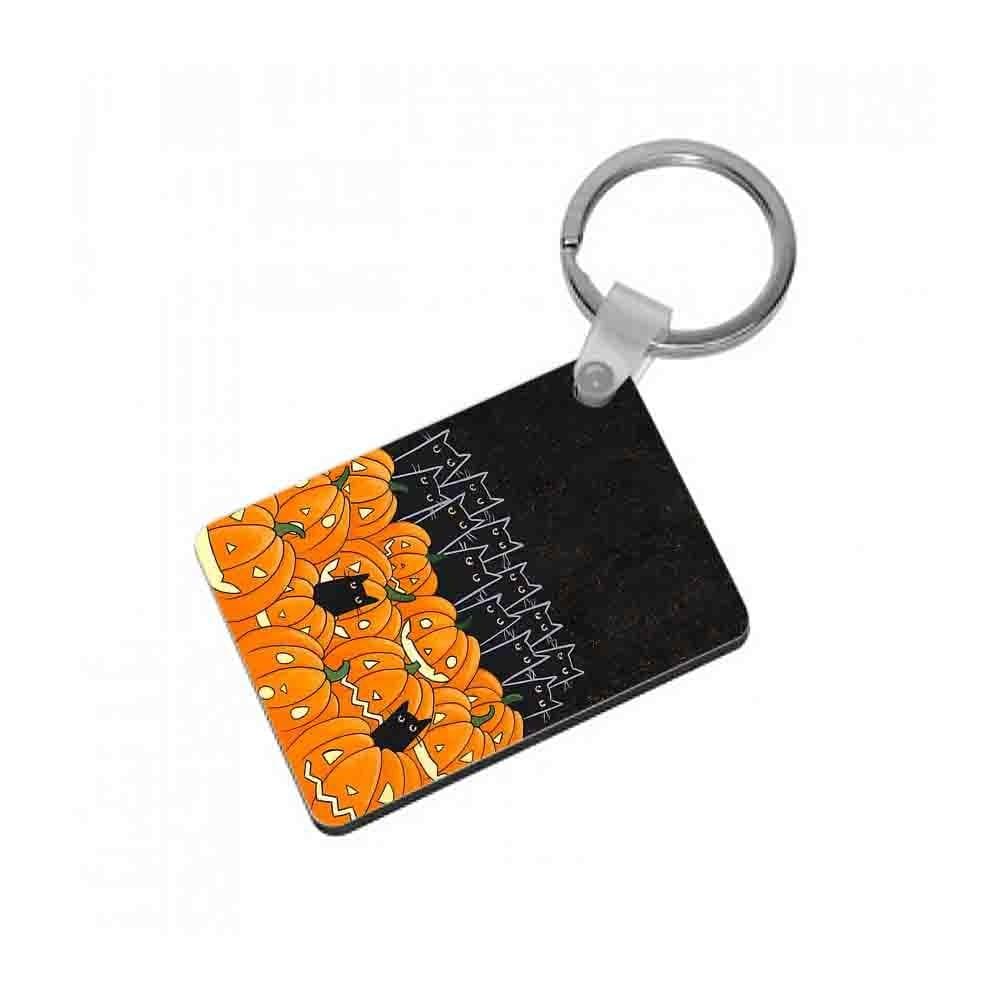 Black Cats & Lanterns - Halloween Keyring - Fun Cases