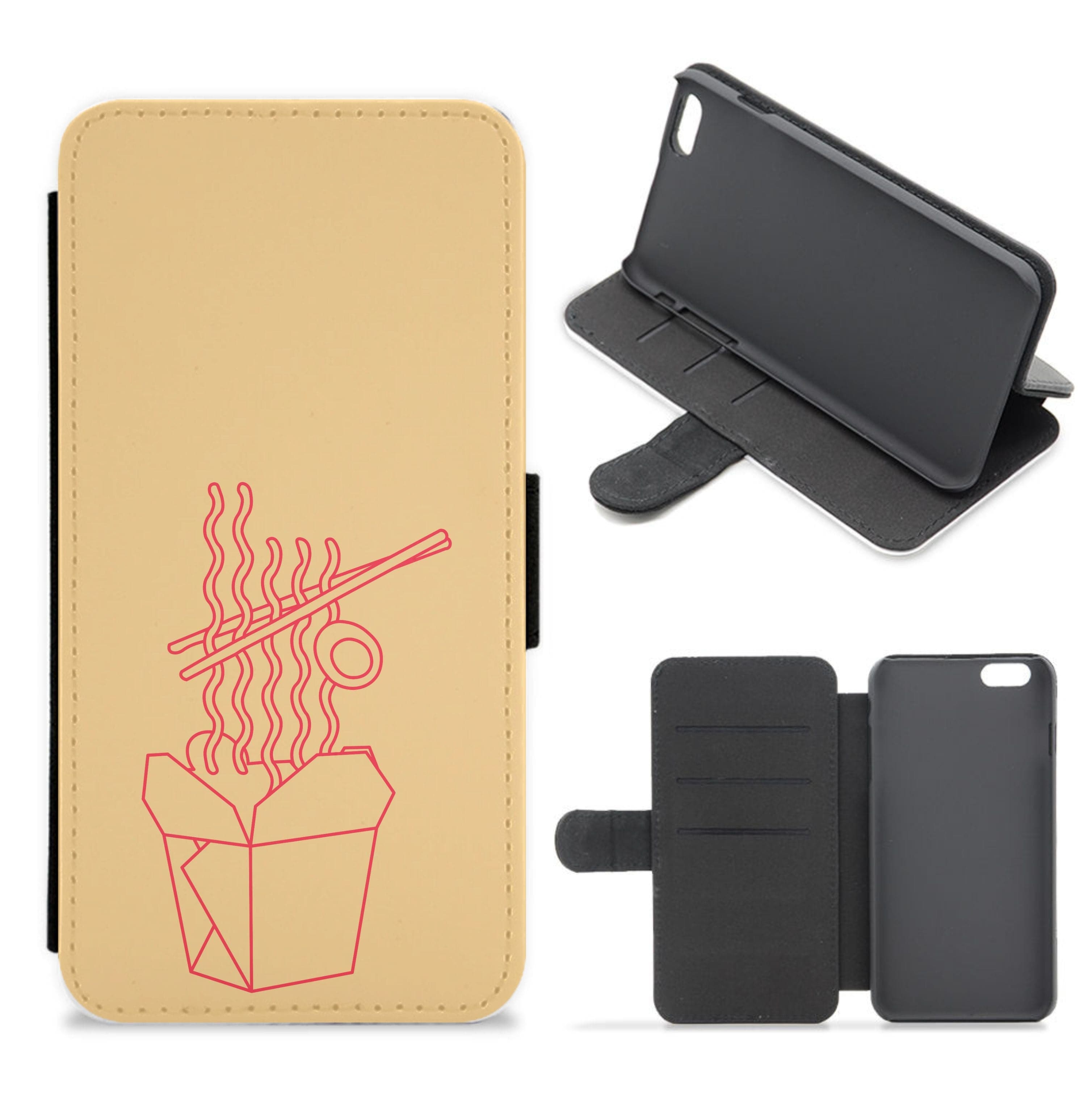 Noodels - Fast Food Patterns Flip / Wallet Phone Case