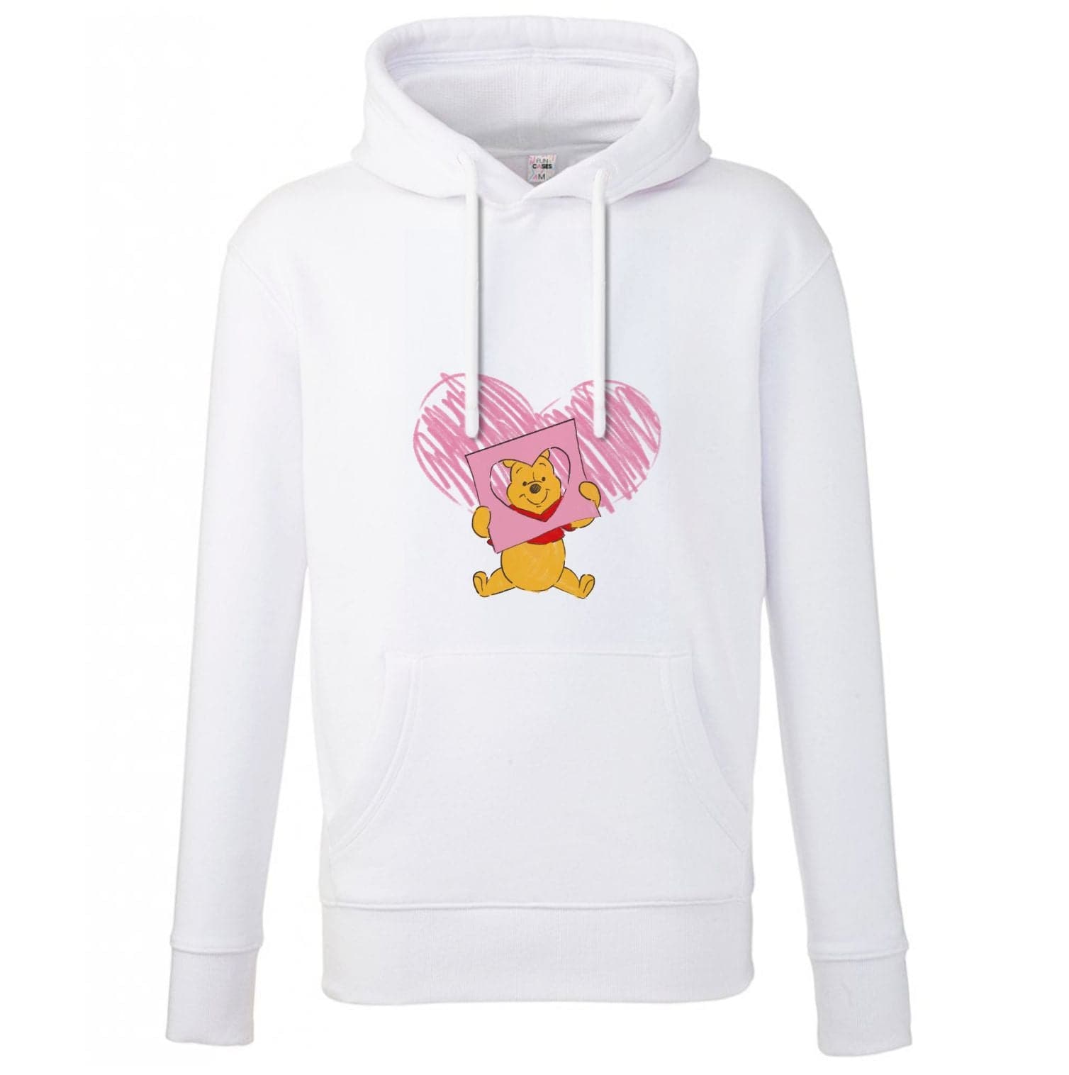 Pooh Heart Drawing Valentine's Hoodie