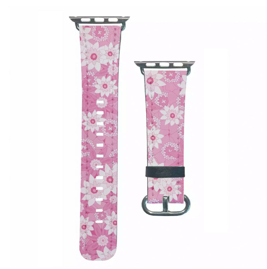 Pink Flowers - Floral Patterns Apple Watch Strap
