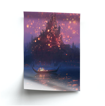 Tangled Chinese Lantern Fairytale Poster